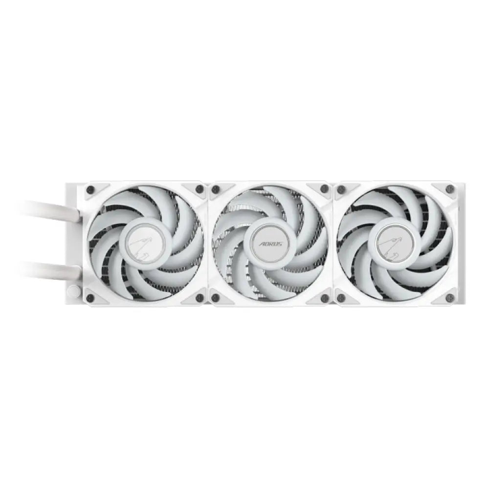 GIGABYTE AORUS WATERFORCE II 360 ICE Refrigerador de CPU líquido AIO - 3x ventiladores ARGB de 120 mm. mecanismo de conexión deslizante. DAISY-CHAIN. compatible con Intel LGA 1851 y AMD AM5 - detalle