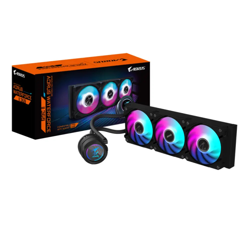 GIGABYTE AORUS WATERFORCE II 360 Procesador Sistema de refrigeración líquida todo en uno 12 cm Negro - detalle