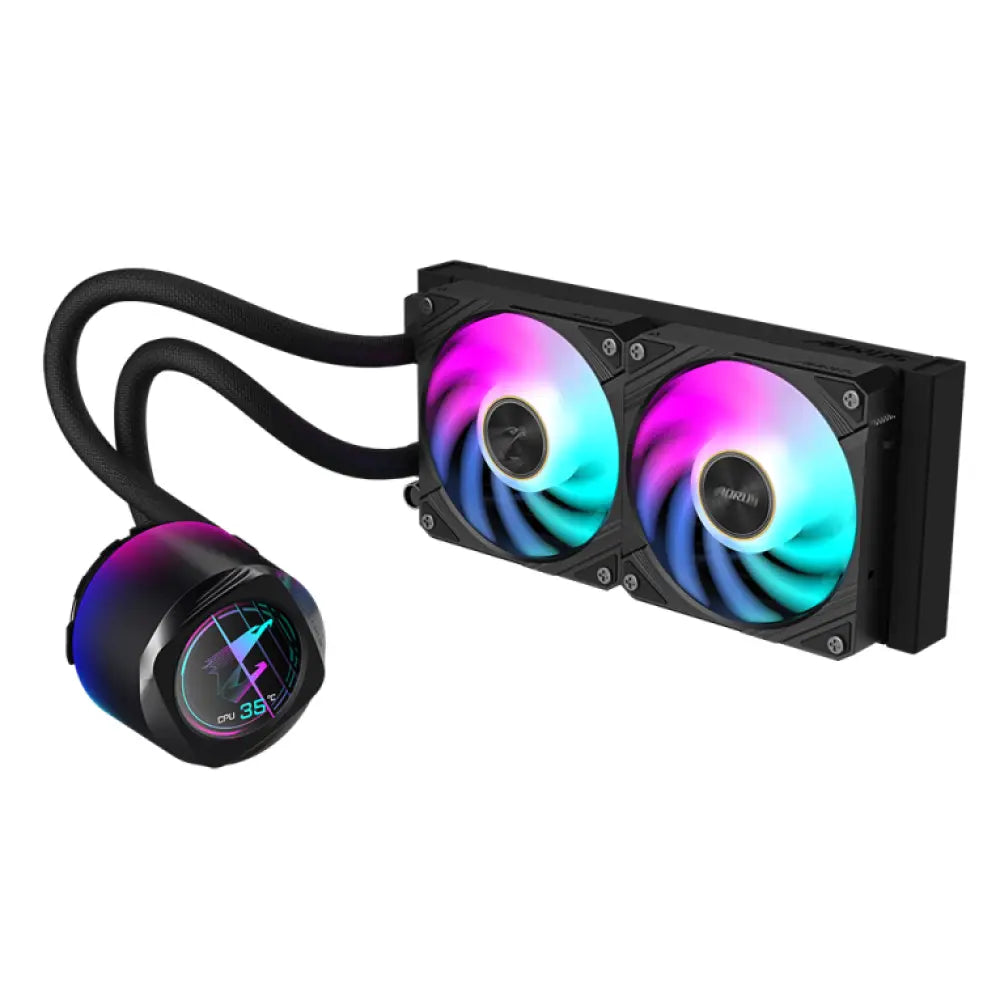 GIGABYTE AORUS WATERFORCE X II 240 Procesador Sistema de refrigeración líquida todo en uno 12 cm Negro - detalle