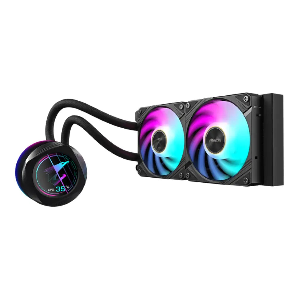 GIGABYTE AORUS WATERFORCE X II 240 Procesador Sistema de refrigeración líquida todo en uno 12 cm Negro - detalle