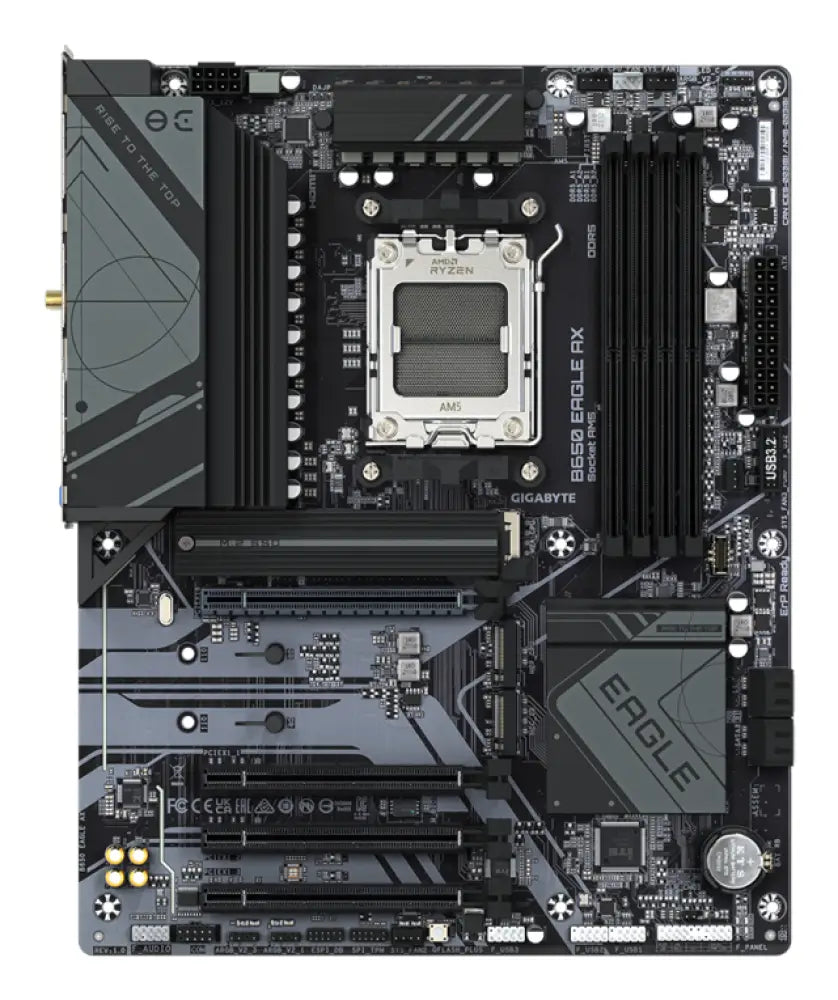 GIGABYTE B650 EAGLE AX Placa base - AMD Ryzen serie 9000. VRM de 12+2+2 fases. hasta 7600 MHz DDR5 (OC). 1xPCIe 5.0 + 2xPCIe 4.0 M.2. LAN GbE. WIFI 6E. USB 3.2 Gen 2 - detalle
