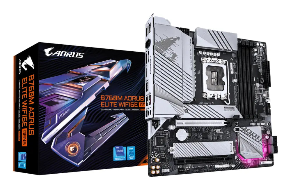 GIGABYTE B760M AORUS ELITE WIFI6E GEN5 Intel B760 LGA 1700 micro ATX - detalle
