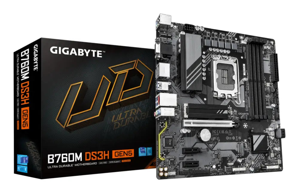GIGABYTE B760M DS3H GEN5 placa base Intel B760 Express LGA 1700 micro ATX - detalle