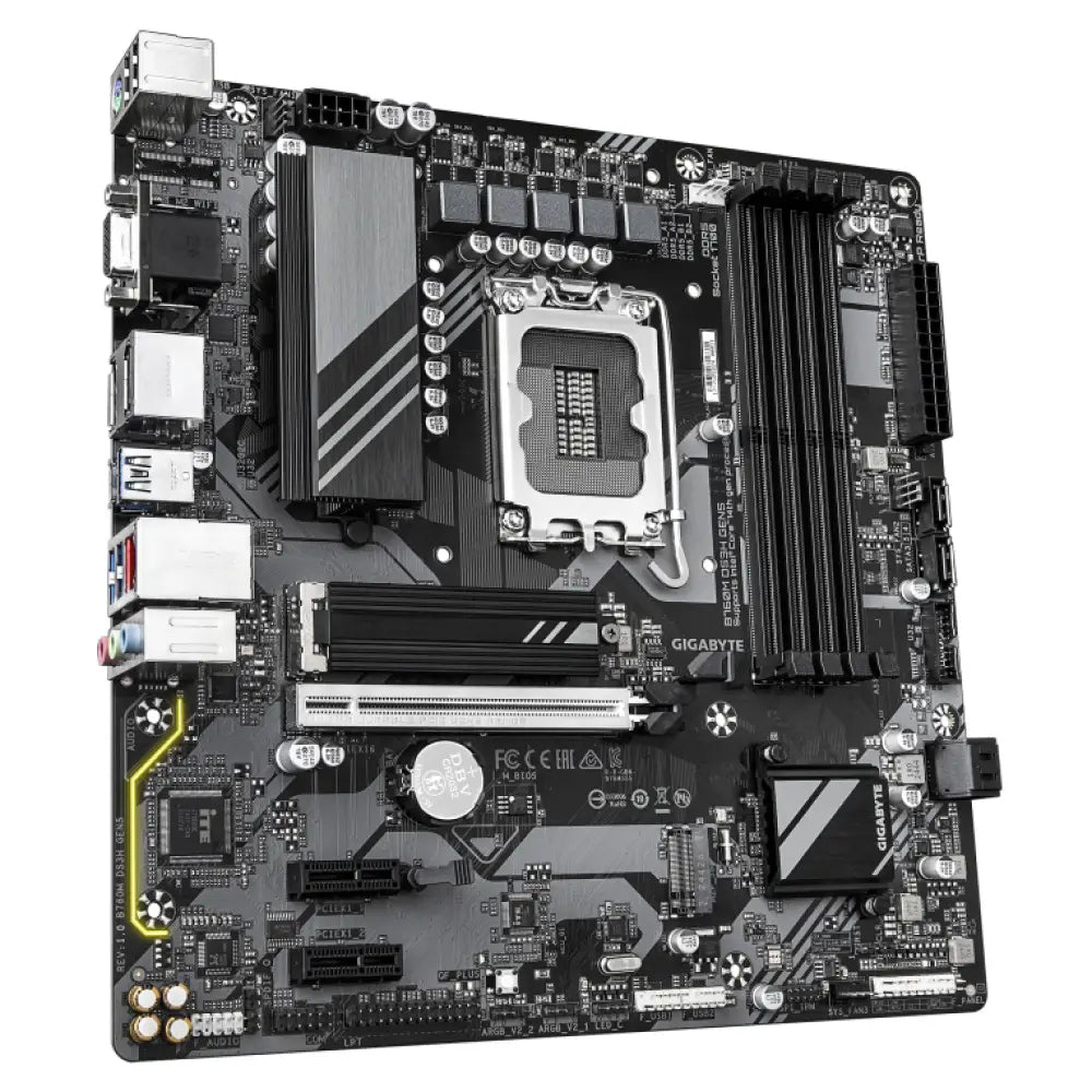 GIGABYTE B760M DS3H GEN5 placa base Intel B760 Express LGA 1700 micro ATX - detalle