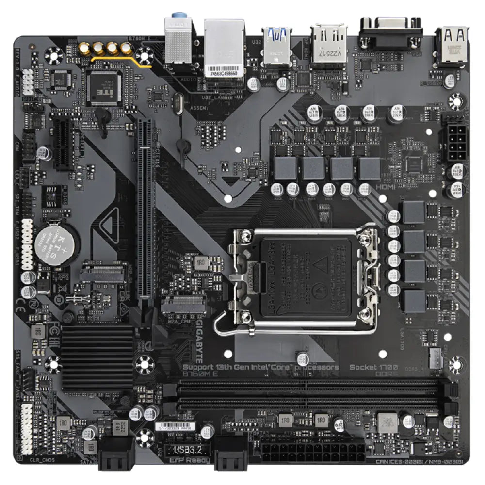 GIGABYTE B760M E placa base Intel B760 LGA 1700 micro ATX - detalle