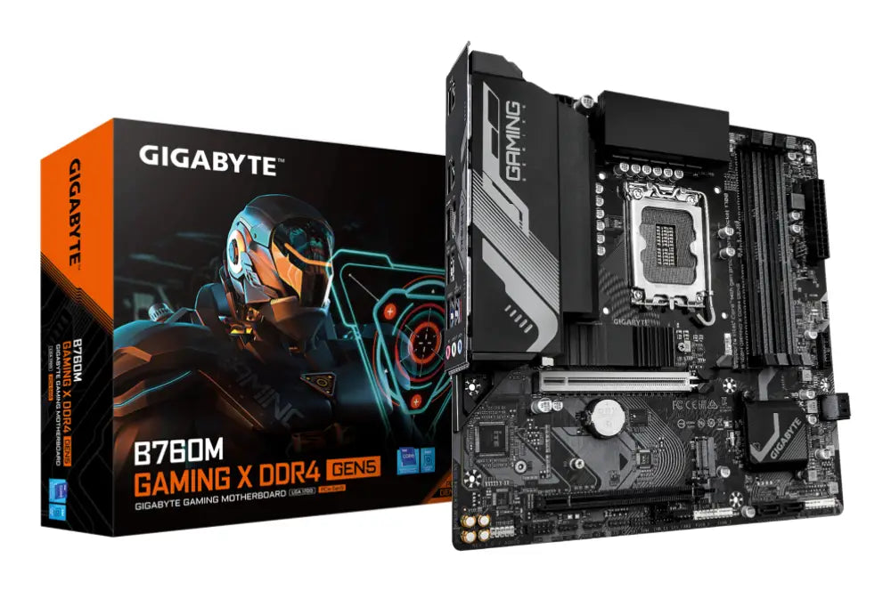 GIGABYTE B760M GAMING X DDR4 GEN5 Placa Base - Compatible con procesadores Intel Core 14ª generación. VRM de 8+1+1 fases