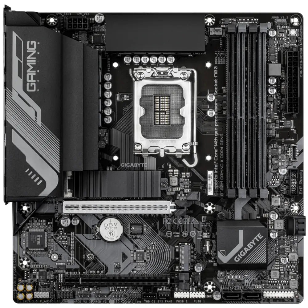 GIGABYTE B760M GAMING X DDR4 GEN5 Placa Base - Compatible con procesadores Intel Core 14ª generación. VRM de 8+1+1 fases. hasta 3200 MHz DDR4. 2 x M.2 PCIe 4.0. LAN 2.5 GbE. USB 3.2 Gen 1 - detalle
