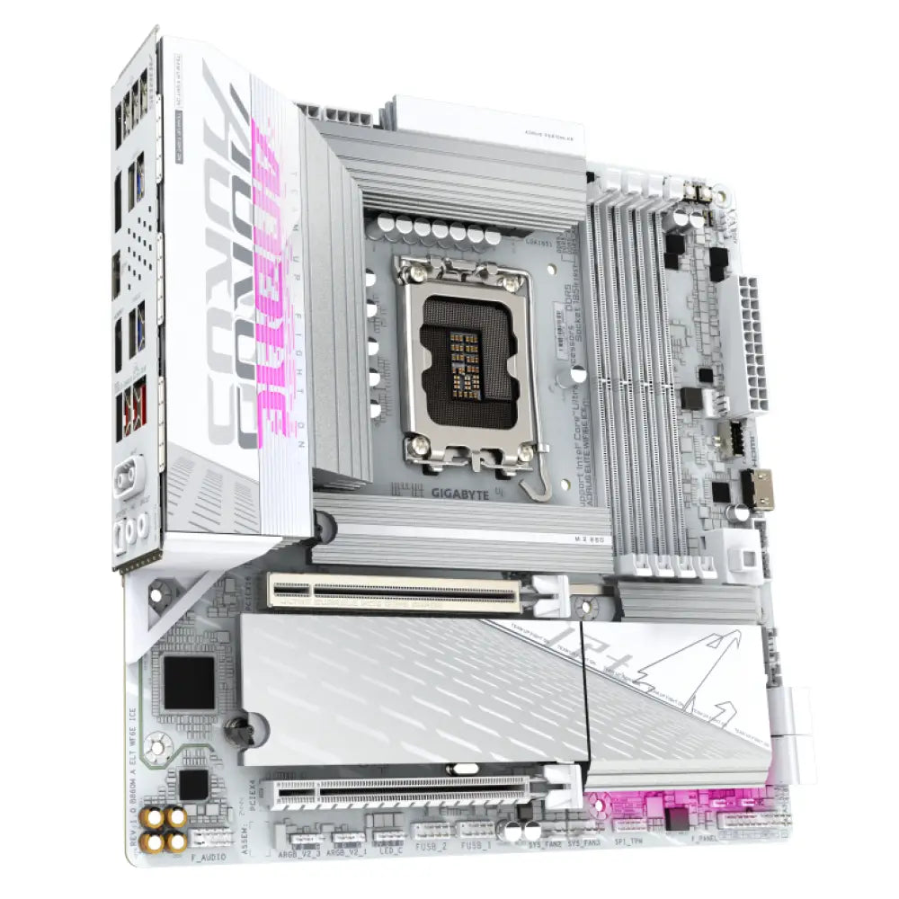 GIGABYTE B860M AORUS ELITE WF6E ICE Intel B860 LGA 1851 (Socket V1) micro ATX - detalle