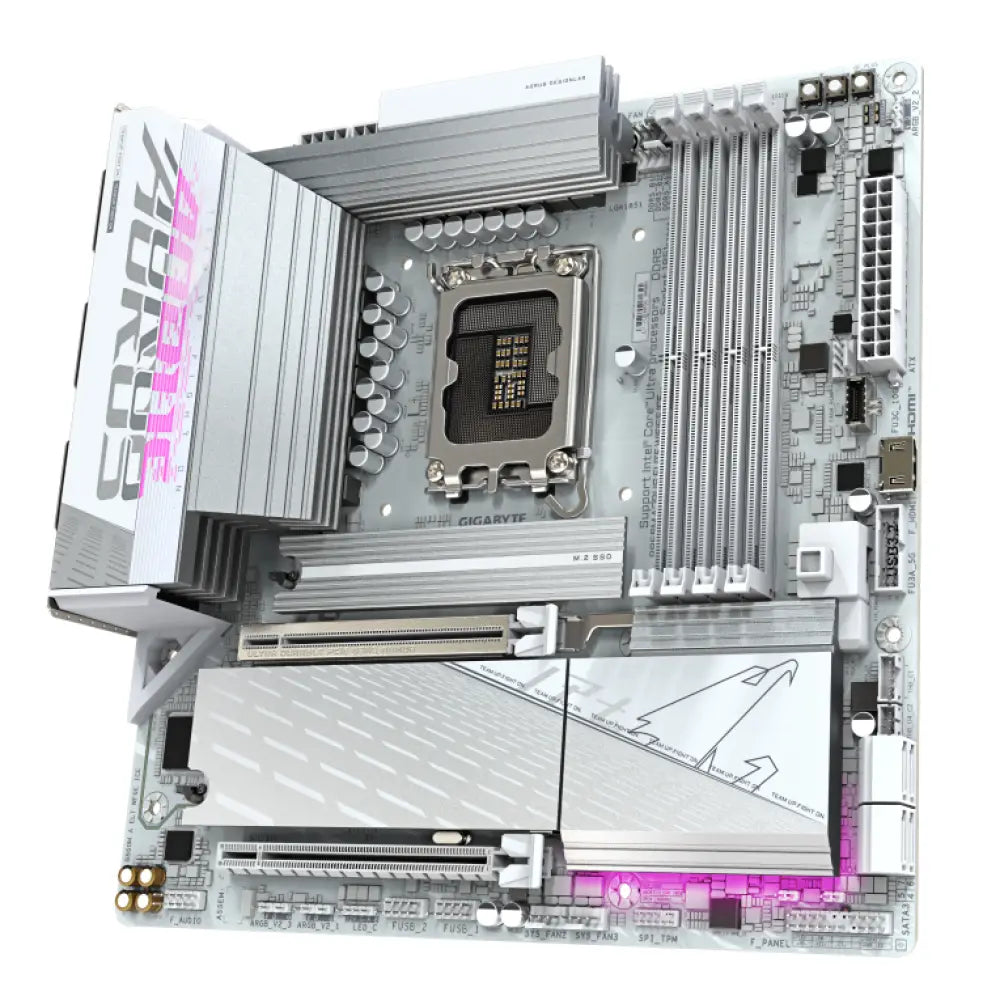 GIGABYTE B860M AORUS ELITE WF6E ICE Intel B860 LGA 1851 (Socket V1) micro ATX - detalle
