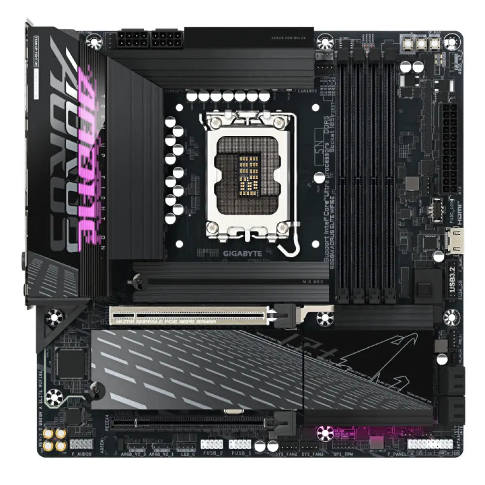 GIGABYTE B860M AORUS ELITE WIFI6E Intel B860 LGA 1851 (Socket V1) micro ATX - detalle