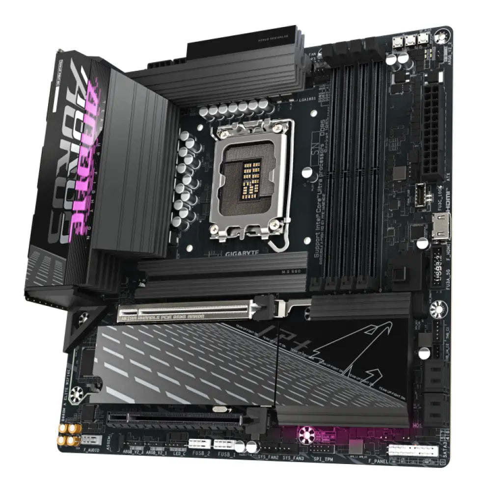 GIGABYTE B860M AORUS ELITE WIFI6E Intel B860 LGA 1851 (Socket V1) micro ATX - detalle