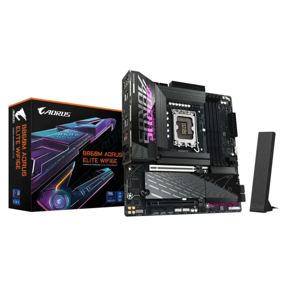 GIGABYTE B860M AORUS ELITE WIFI6E Intel B860 LGA 1851 (Socket V1) micro ATX - detalle