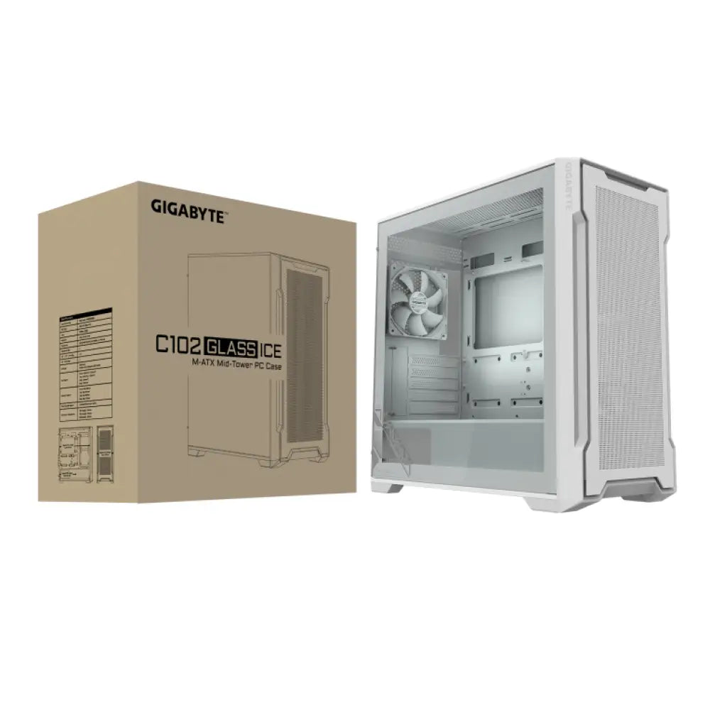 GIGABYTE C102 GLASS Midi Tower Blanco - detalle