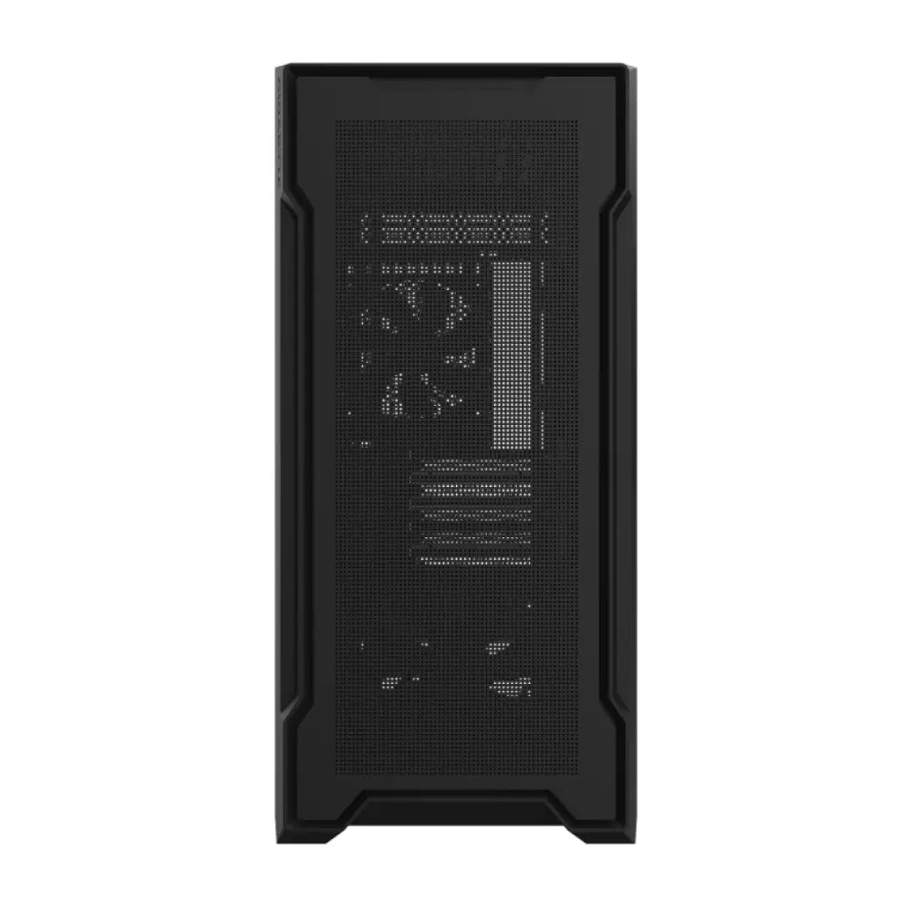 Chasis para PC GIGABYTE C102 GLASS Midi Tower negro con panel de cristal y diseño compacto para ensamblaje de computadora.