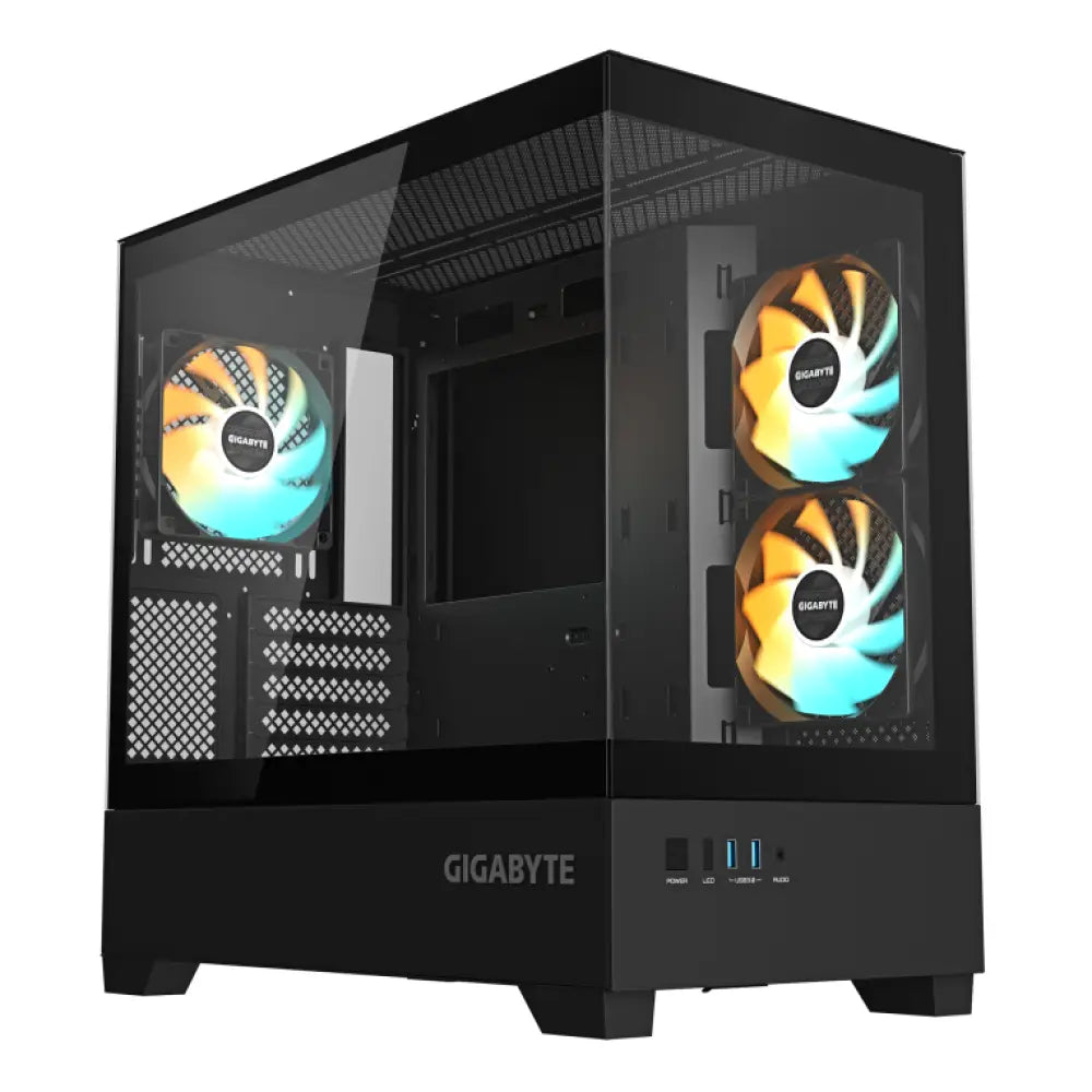 GIGABYTE C201 PANORAMIC Midi Tower Negro - detalle