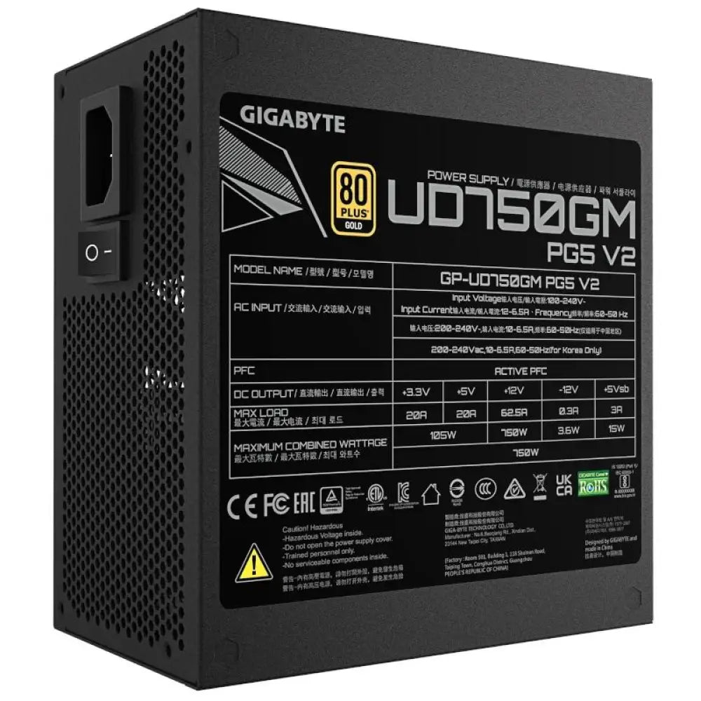 Gigabyte Fuente Alimentación GP-UD750GM PG5 V2 - detalle
