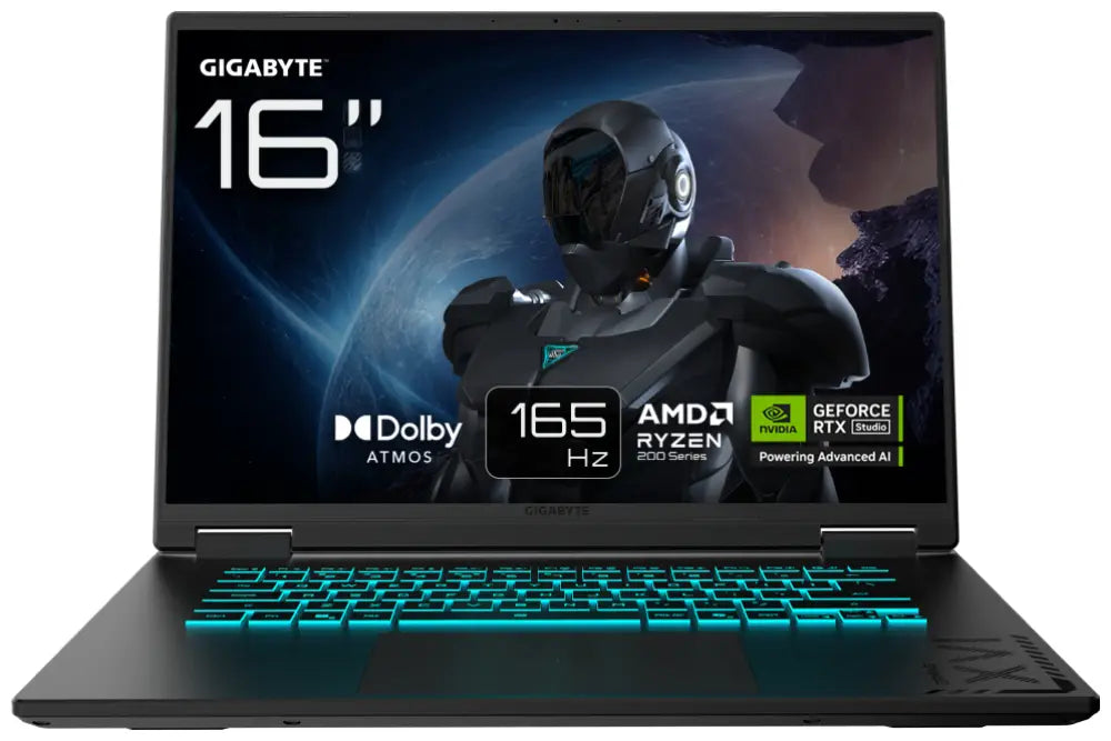 GIGABYTE GAMING A16 3VHK3PT864SD ordenador portatil AMD RyzenT 7 260 Portátil 40.6 cm (16") WUXGA 32 GB DDR5-SDRAM 1 TB SSD NVIDIA GeForce RTX 5060 Wi-Fi 6E (802.11ax) FreeDOS Negro - detalle