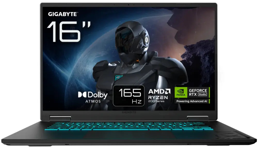 GIGABYTE GAMING A16 3WHK3PT864SD ordenador portatil AMD RyzenT 7 260 Portátil 40.6 cm (16") WUXGA 32 GB DDR5-SDRAM 1 TB SSD NVIDIA GeForce RTX 5070 Wi-Fi 6E (802.11ax) FreeDOS Negro - detalle