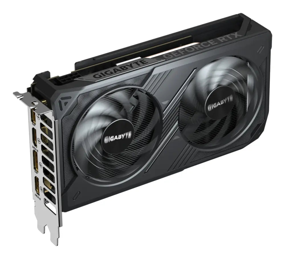 GIGABYTE GeForce RTX 5050 WINDFORCE OC 8G Tarjeta Gráfica - 8GB GDDR6. 128bit. PCI-E 5.0. 2587MHz Frecuencia del núcleo. 2 x DP. 2 x HDMI. NVIDIA DLSS 4. GV-N5050WF2OC-8GD - detalle