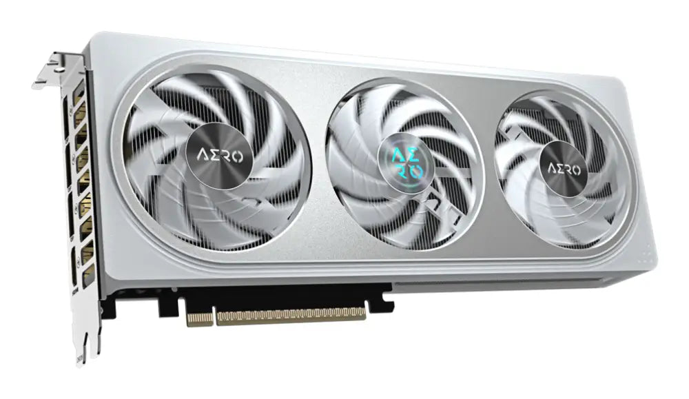 GIGABYTE GeForce RTX 5060 Ti AERO OC 8G Tarjeta Gráfica - 8 GB GDDR7. 128 bits. PCI-E 5.0. 2647 MHz Frecuencia del núcleo. 3 x DisplayPort. 1 x HDMI. GV-N506TAERO OC-8GD - detalle