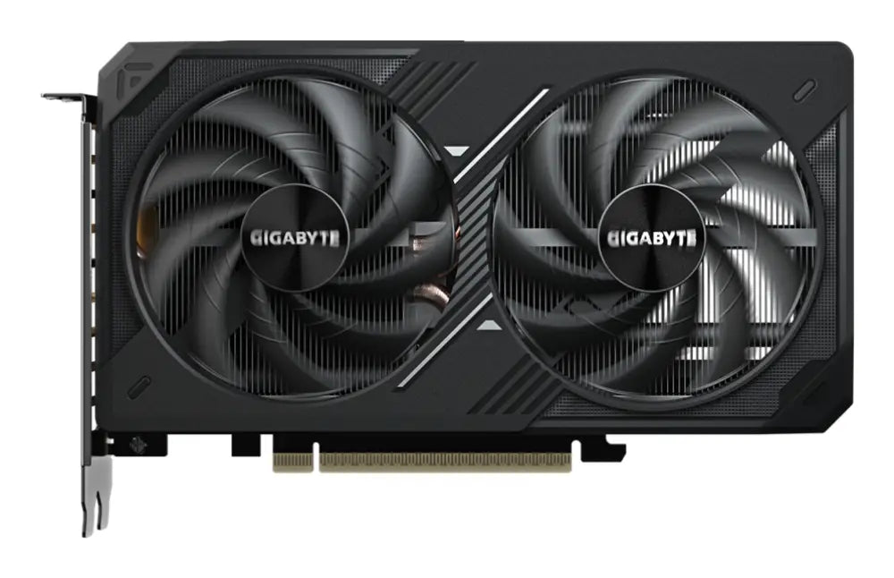 Tarjeta gráfica GIGABYTE GeForce RTX 5060 Ti WINDFORCE MAX OC de 8GB, con disipador y ventiladores para videojuegos y alto rendimiento.