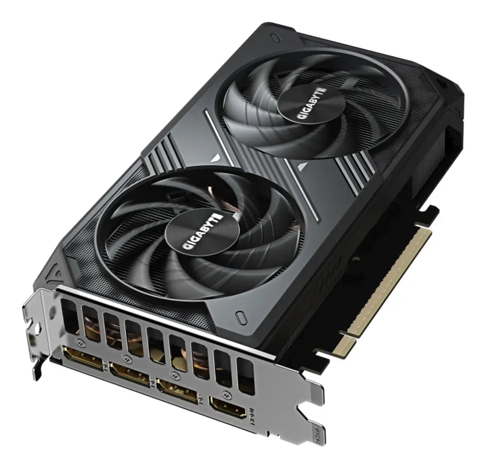 GIGABYTE GeForce RTX 5060 WINDFORCE MAX OC 8G Tarjeta Gráfica - 8 GB GDDR7. 128 bits. PCI-E 5.0. 2512 MHz Frecuencia del núcleo. 3 x DisplayPort. 1 x HDMI. NVIDIA DLSS 4. GV-N5060WF2MAX OC-8GD - detalle