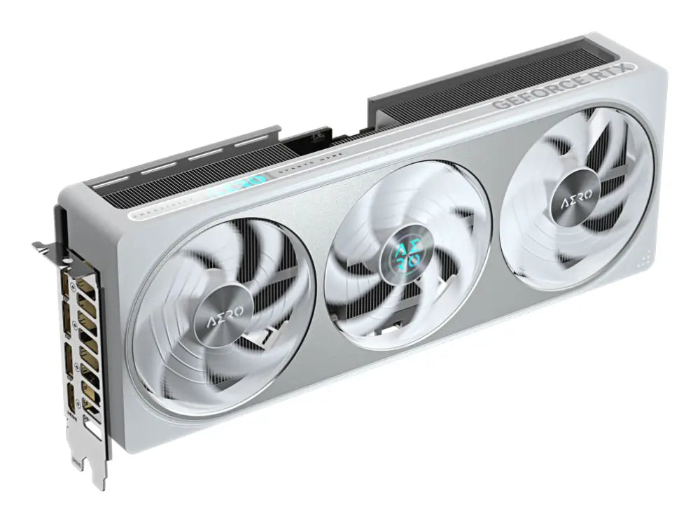 GIGABYTE GeForce RTX 5070 AERO OC 12G Tarjeta Gráfica - 12GB GDDR7. 192 bits. PCI-E 5.0. 2625 MHz Core Clock. 3 x DP 2.1a. 1 x HDMI 2.1b. NVIDIA DLSS 4. GV-N5070AERO OC-12GD - detalle