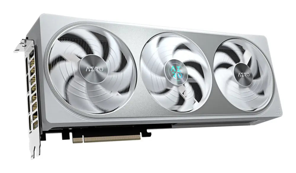 GIGABYTE GeForce RTX 5070 AERO OC 12G Tarjeta Gráfica - 12GB GDDR7. 192 bits. PCI-E 5.0. 2625 MHz Core Clock. 3 x DP 2.1a. 1 x HDMI 2.1b. NVIDIA DLSS 4. GV-N5070AERO OC-12GD - detalle
