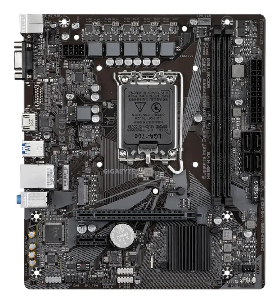 GIGABYTE H610M H V2 placa base Intel H610 Express LGA 1700 micro ATX - detalle