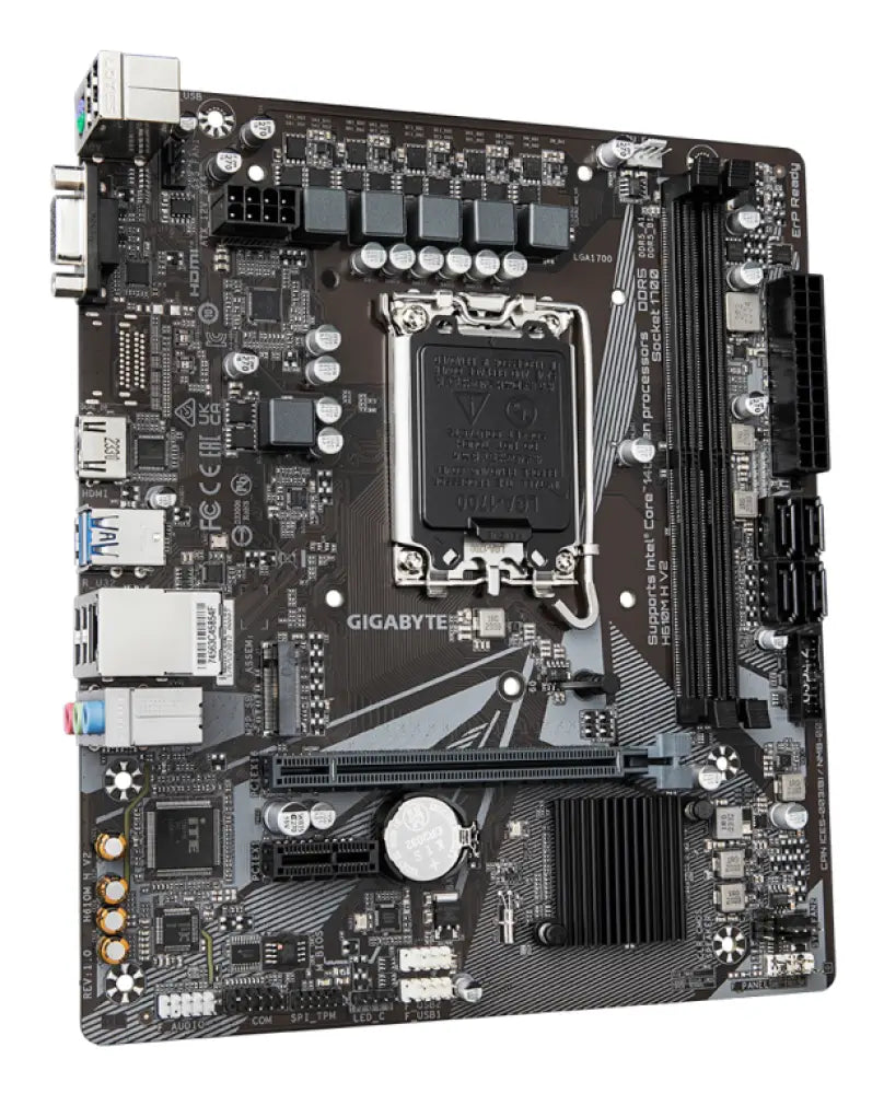 GIGABYTE H610M H V2 placa base Intel H610 Express LGA 1700 micro ATX - detalle