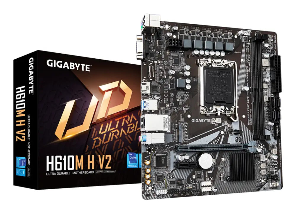 GIGABYTE H610M H V2 placa base Intel H610 Express LGA 1700 micro ATX - detalle