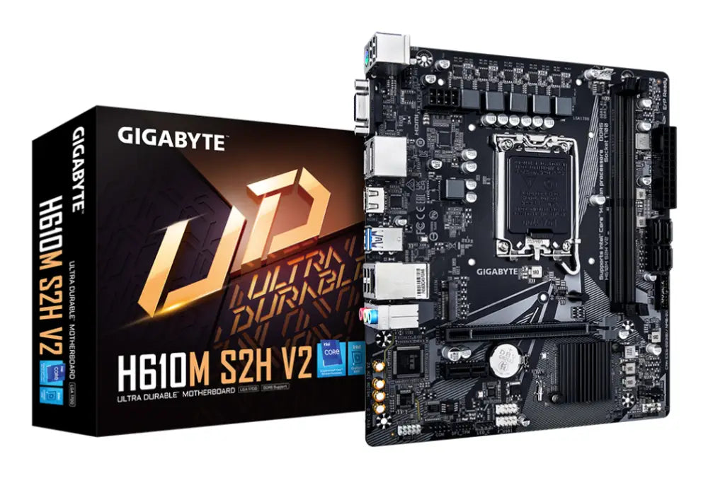 GIGABYTE H610M S2H V2 Placa base - Soporta CPUs Intel Core de 14ª generación. 4+1+1 Fases Híbridas VRM Digital. hasta 56