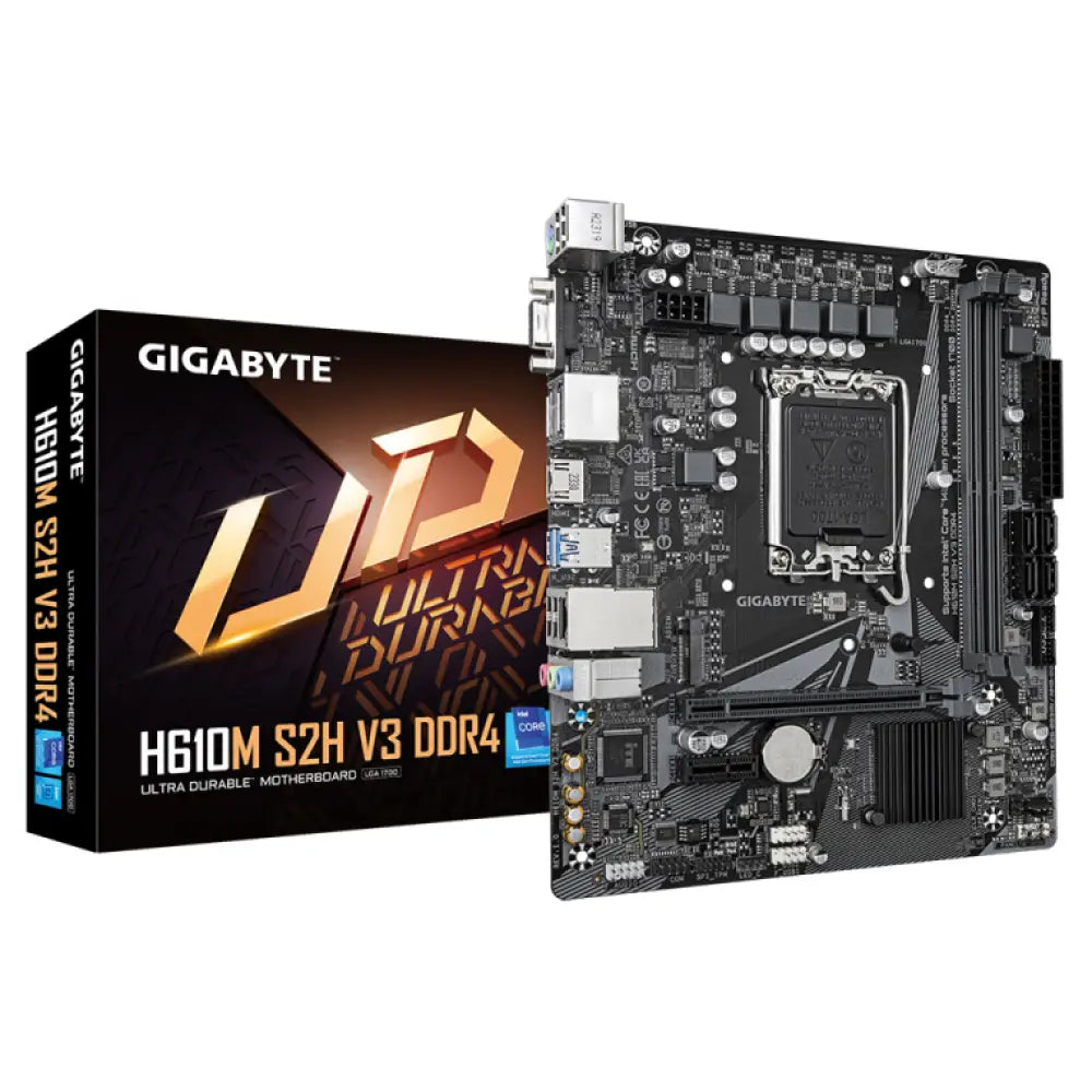 GIGABYTE H610M S2H V3 DDR4 placa base Intel H610 Express LGA 1700 micro ATX - detalle