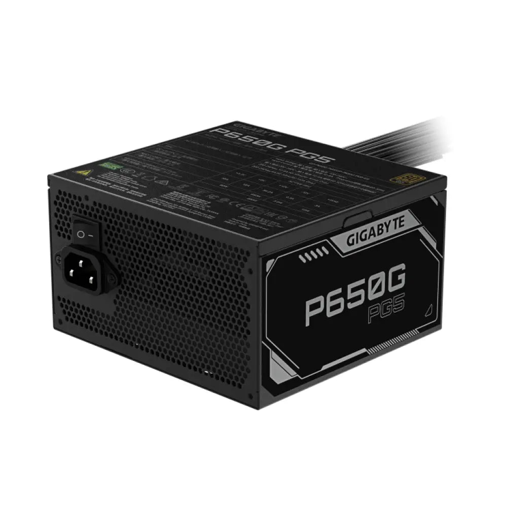 GIGABYTE P650G PCIE 5.1 Fuente de alimentación - PCIe 5.1. 80 PLUS Silver. ventilador de 120mm. compatible con ATX 3.1. enchufe EU - detalle