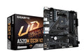 GIGABYTE Placa base A520M DS3H V2 - Soporta CPUs AMD Ryzen serie 5000 AM4. hasta 4733 MHz DDR4 (OC). PCIe 3.0 x16. LAN G