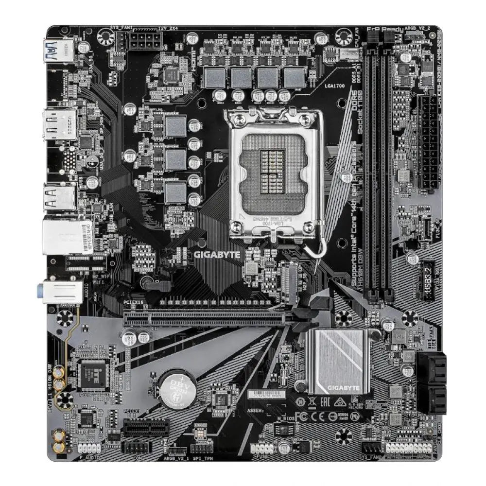 Gigabyte Placa Base H610M D3W DDR5 mATX 1700 - detalle