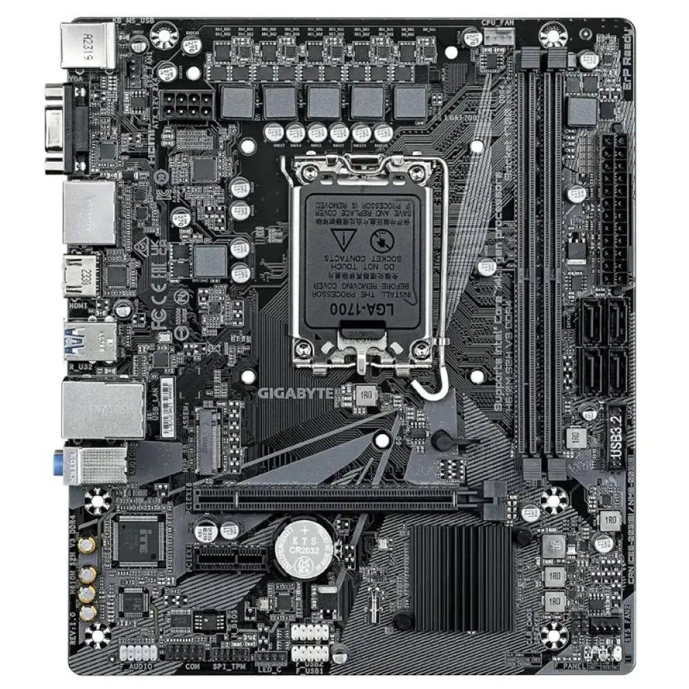 Gigabyte Placa Base H610M S2H V3 DDR4  mATX 1700 - detalle