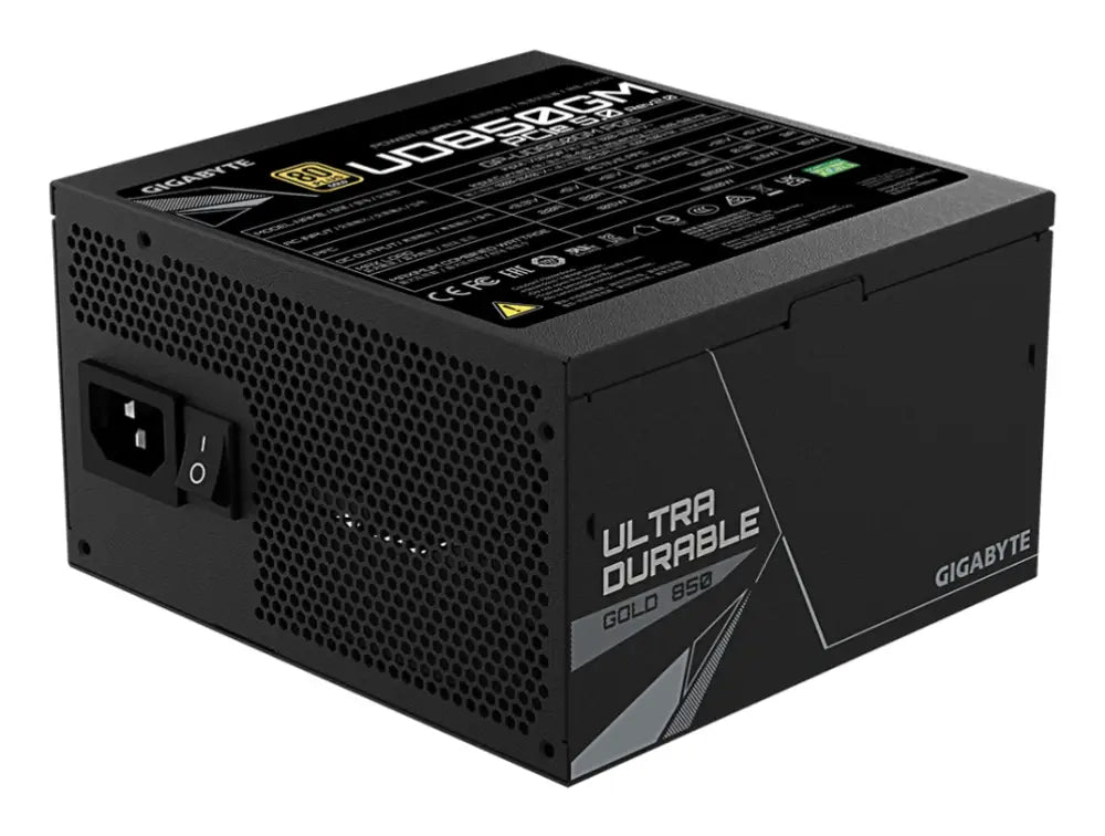 GIGABYTE UD850GM PG5 V2 Fuente de Alimentación - PCIe Gen 5.1. 80 PLUS Gold. Diseño completamente modular. Ventilador de 120 mm. Compatible con ATX 3.1. Enchufe EU - detalle