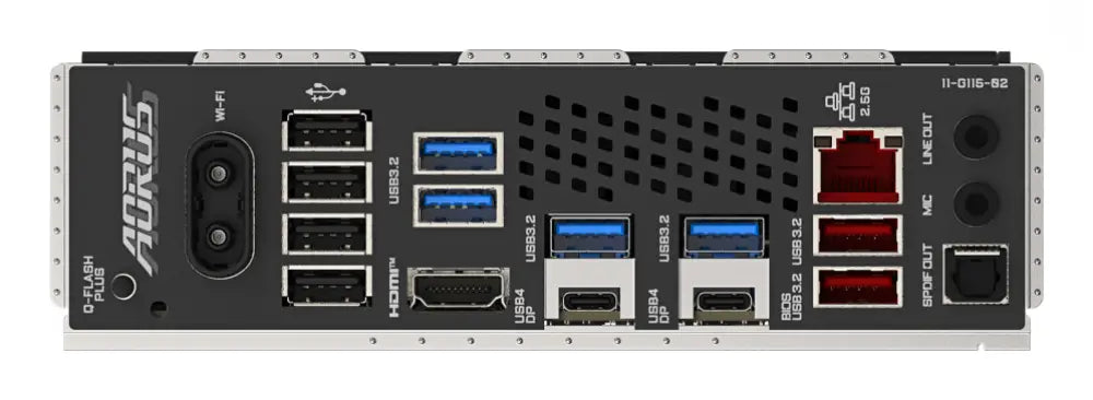 GIGABYTE X870 AORUS ELITE WIFI7 Placa Base - Compatible con CPUs AMD Ryzen 9000. 16+2+2 fases VRM. hasta 8000MHz DDR5 (OC). 3xPCIe 5.0 + 1xPCIe 4.0. Wi-Fi 7. LAN 2.5GbE. USB 4 - detalle