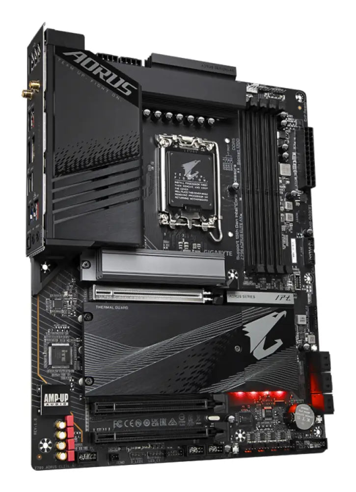 GIGABYTE Z790 AORUS ELITE AX Placa base - Soporta CPUs Intel Core de 14ª generación. 16*+2+1 fases de VRM digital. hasta 7600MHz DDR5 (OC). 4xPCIe 4.0 M.2. Wi-Fi 6E. LAN de 2.5GbE. USB 3.2 Gen 2x2 - detalle