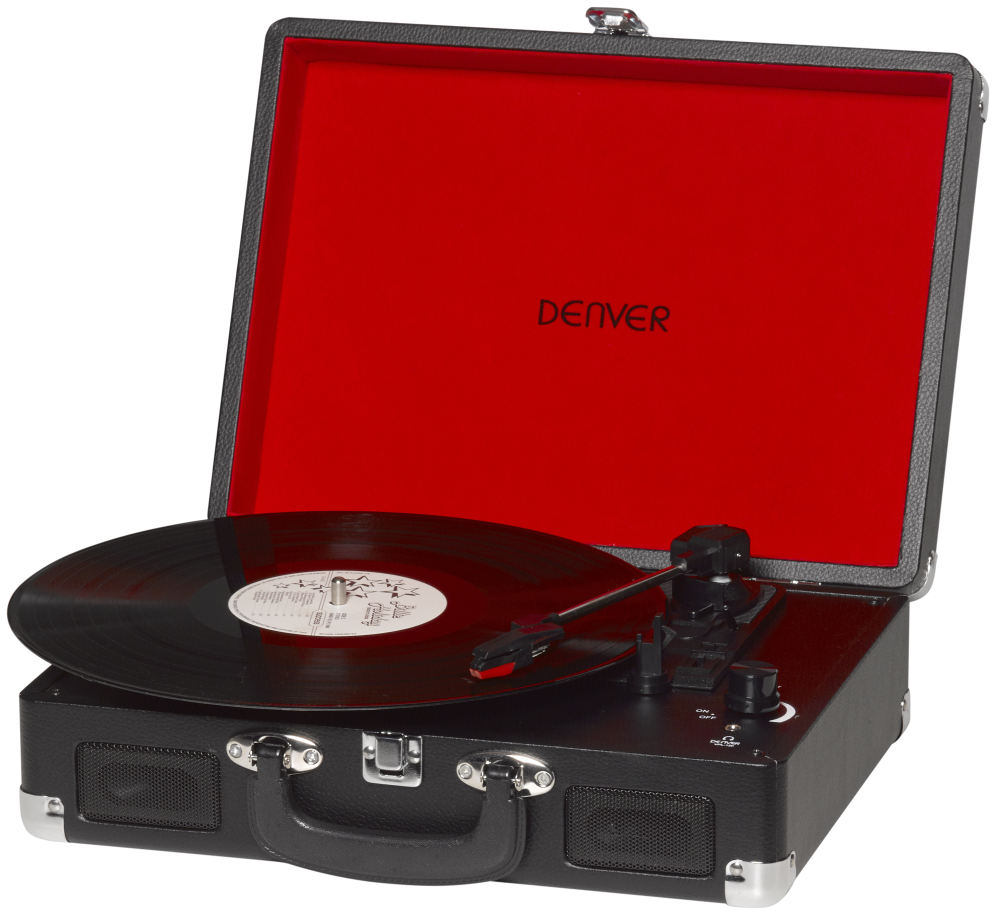 GIRADISCOS DENVER ALTAV AUX-OUT PC CONVERT MP3 MALETA NEGRO