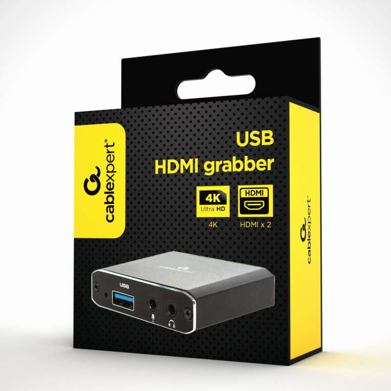 GRABADORA GEMBIRD USB - HDMI 4K NEGRO - detalle
