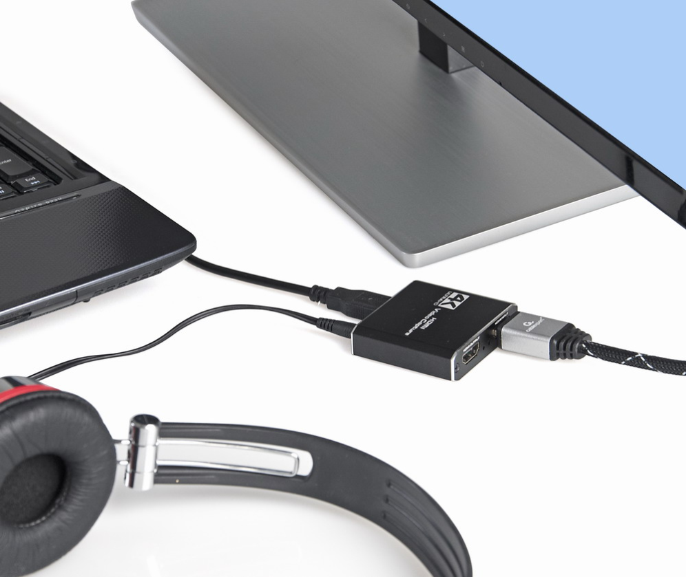 GRABADORA GEMBIRD USB - HDMI 4K NEGRO - detalle