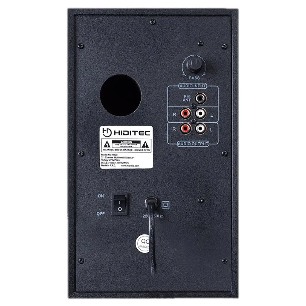 Hiditec Altavoces 2.1 Multimedia H400 40W Blt Radi - detalle