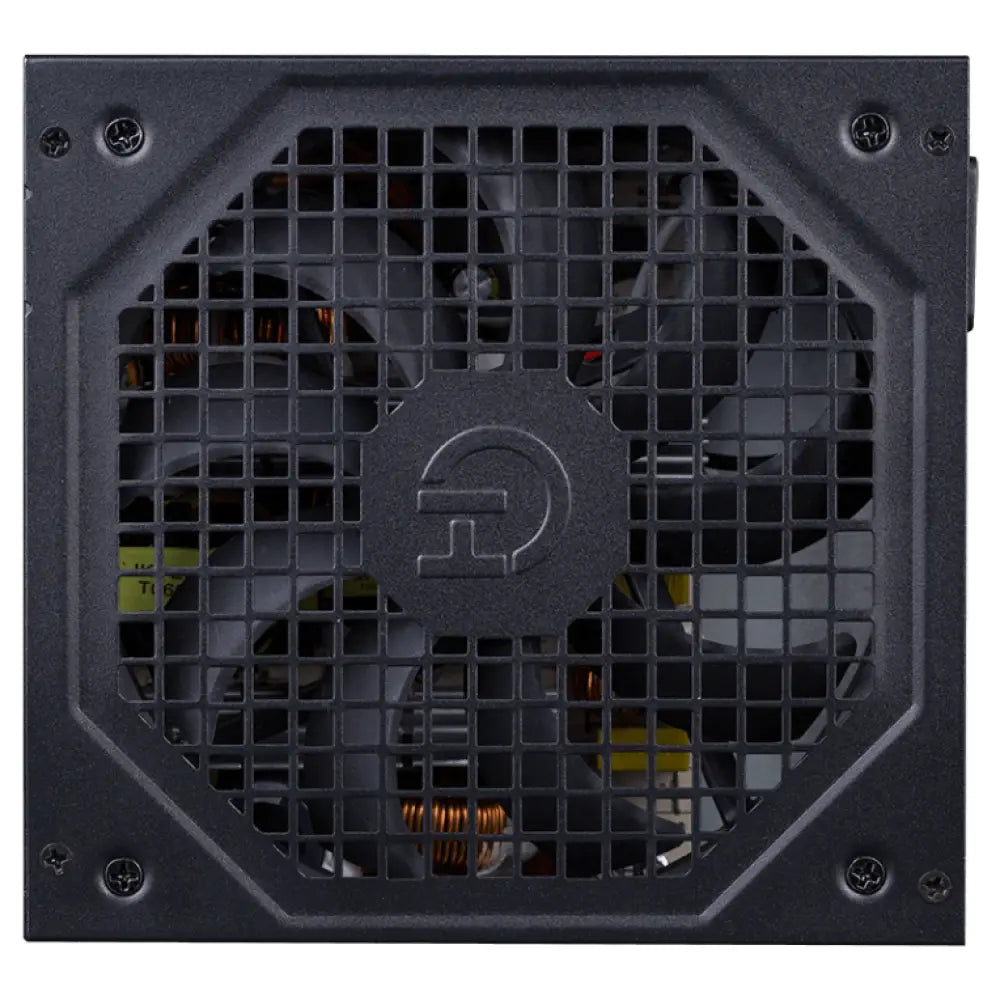 Fuente de alimentación HIDITEC BZ-650 80Plus Bronze, 650 W, con conectores ATX y diseño negro.