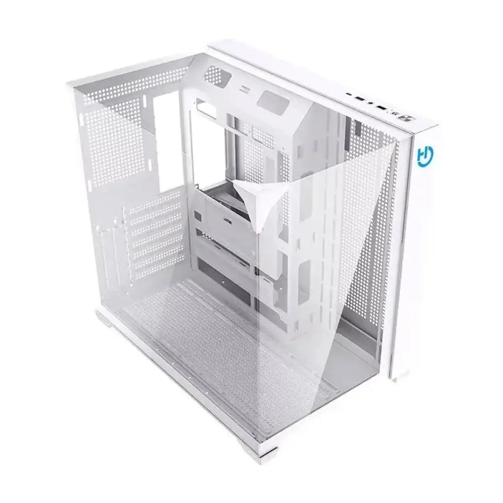 Hiditec Caja ATX Gaming Sky White USB 3.1 TYPE-C - detalle