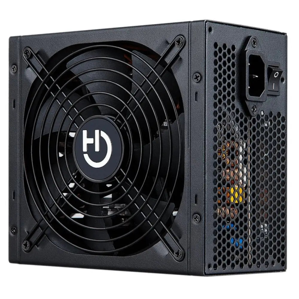 Fuente de alimentación HIDITEC GAMING BZ-650W 80Plus Bronze, fuente desde 600W con diseño compacto y ventilador eficiente.