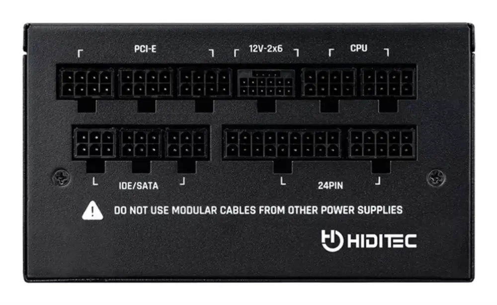 Hiditec GDX750 v3 80PLUS GOLD ATX 3.1 PCIe 5.1 unidad de fuente de alimentación 750 W 20+4 pin ATX Negro - detalle