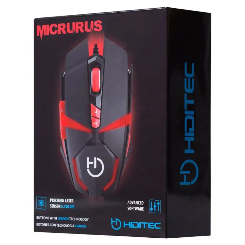 Hiditec Ratón Gaming Micrurus 8100DPI - detalle
