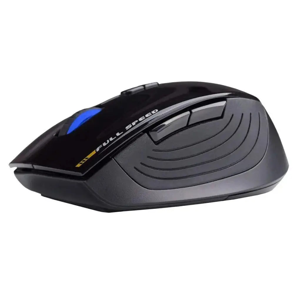 Ratón inalámbrico HIDITEC Dendro con sensor Avago A3000, diseño ergonómico y botones programables para computadora.